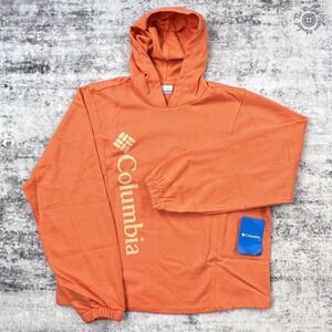 NWT Columbia Trek Seasonal French Terry Hoodie Women's Medium Soft Orange